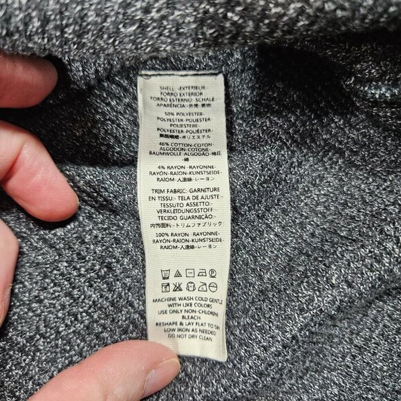 Free People Top Small Gray Thermal Waffle Knit Scarf Sleeves Oversized Boho - Picture 7 of 11